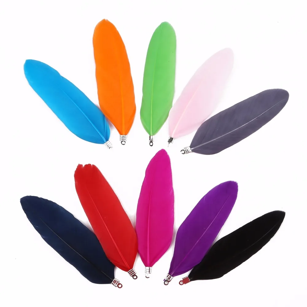 

20pcs Natural Multi color Goose Feathers Beautiful Craft Floating Wedding Party DIY Christmas Decoration Crafts Accessories 8cm