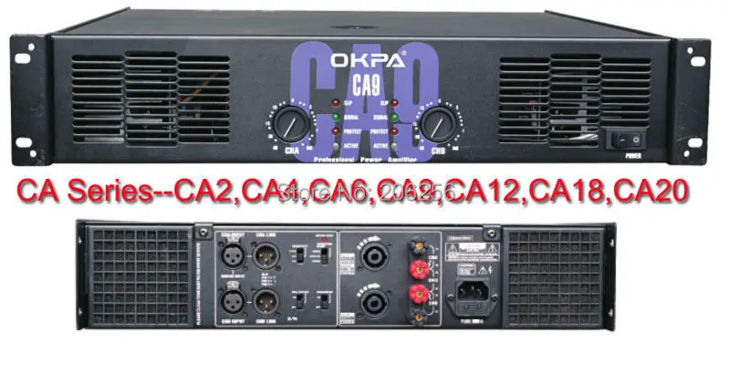 Professional Amplifier  OKPA Crest audio CA2 amplifier  top  