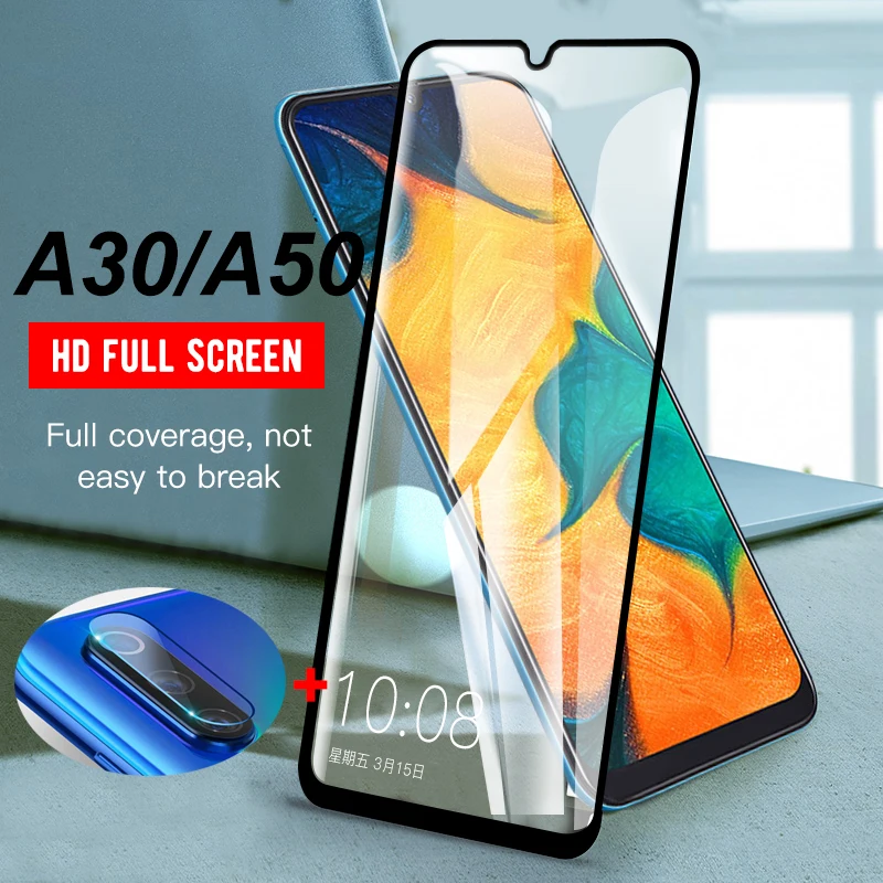 

2 in 1 Tempered Glass Rear Camera Protective Film For Samsung Galaxy A50 A70 A40 A30 A20 M30 A7 J4 J6 J8 2018 Screen Protector