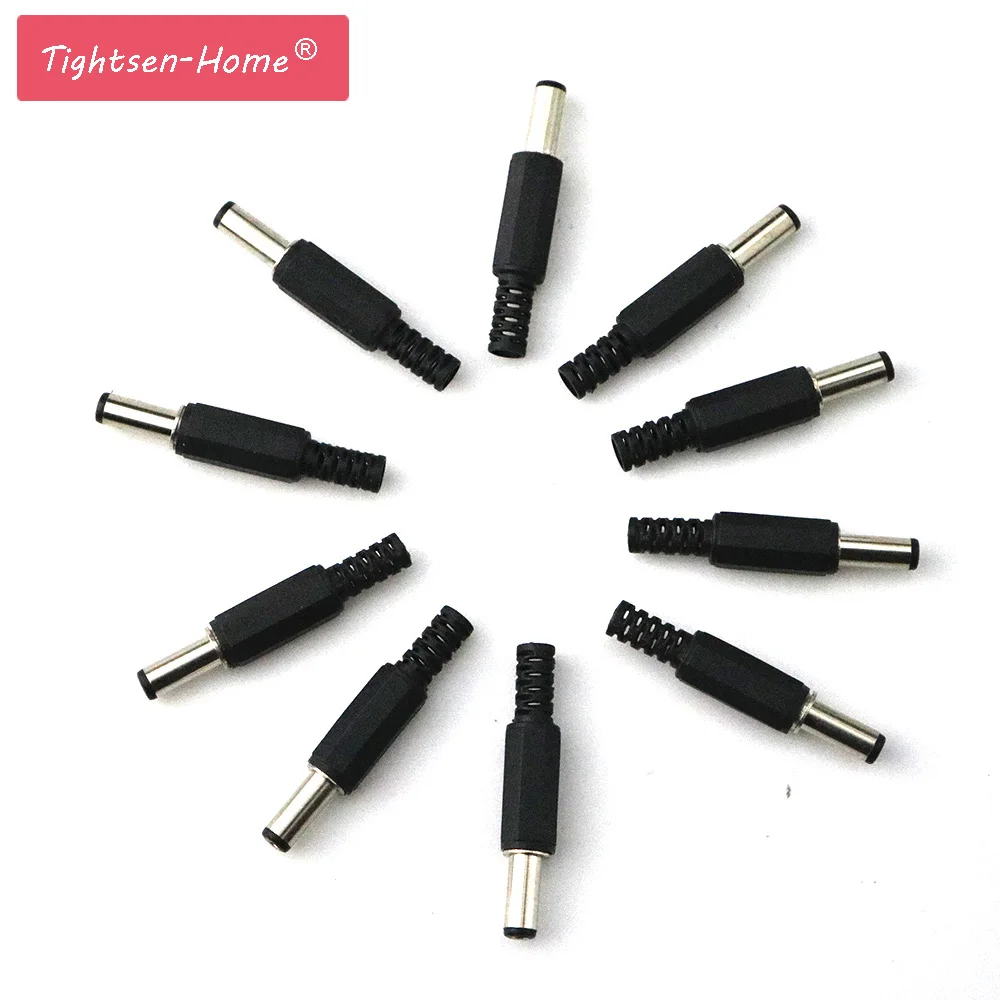 

Wholesale 10pcs 5.5*2.1 DC Power Male Plug Adapter DC Jack Plug Jack Connector CCTV Cameras Socket Adapter factory Outlet 1pack
