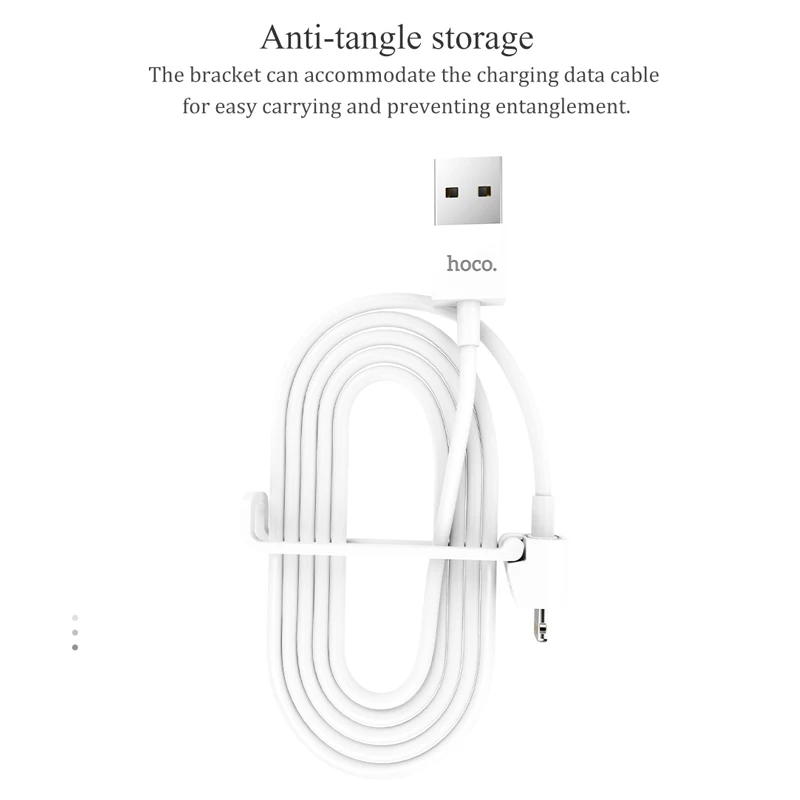 Держатель USB кабеля HOCO 2 в 1 складной держатель для iPhone 11 Pro X XS MAX XR 8 7 кабель быстрой