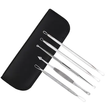 

5PCS/7PCS Stainless Steal Blackhead Remover Tool Kit Facial Comedone Acne Needle Clip Pimple Tweezer Blemish Extractor tools Set
