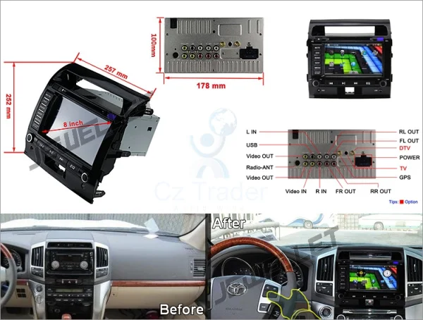 Best 9" 10.1" Quad core Android 9.0 Car DVD GPS radio Navigation for Toyota Land cruiser Roraima 2008-2015 0