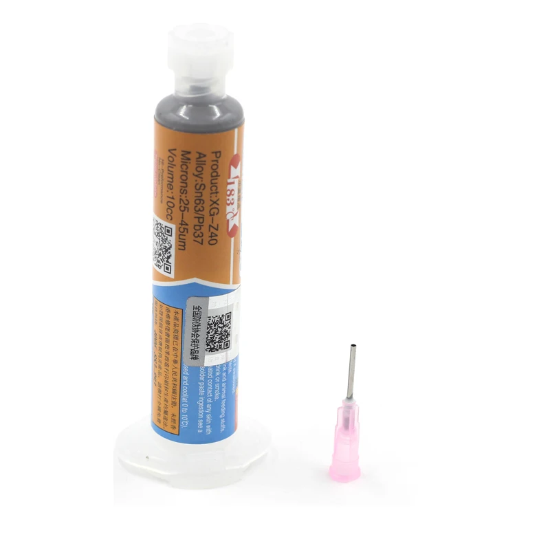 

Mechanic Solder paste XG-Z40 Soldering flux paste Sn63 Pb37 Syringe type Melting Paste solder for Soldering iron Mechanic flux