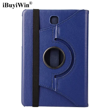 

360 Degree Rotating Case for Samsung Galaxy Tab A 8.0 T350 T351 T355 Tablet PU Leather Case Folding Stand Flip Cover+Screen Film