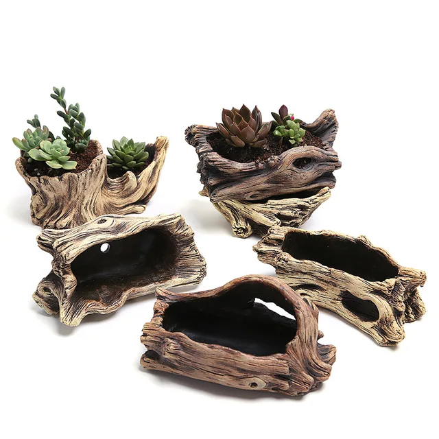 Creative Antique Wooden Flower Planters For Succulents 