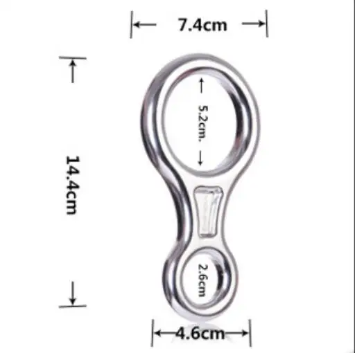 XINDA 35KN 8 Ring Descender Escape Rope Descent Device Rock Climbing Equipment XINDA 35KN 8 Ring Descender Escape Rope Descent Device Rock Climbing Equipment