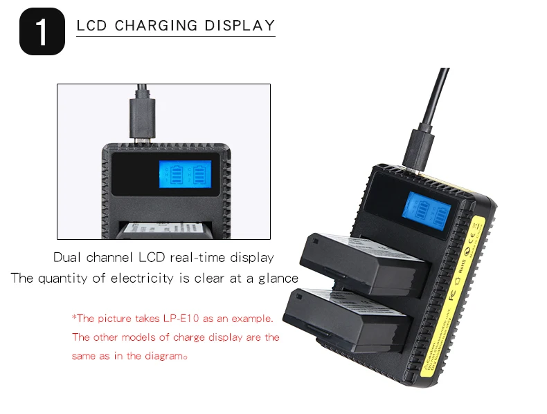 Jhtc 1 шт. LP-E17 LP E17 LPE17 Зарядное устройство с ЖК-дисплей дисплей зарядки для камер Canon EOS 750D 760D T6i T6s M3 поцелуй X8i 8000D