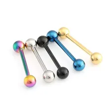 Fashion Stainless Steel Body Piercing Jewelry Ball Shape Piercing Jewelry Industrial Barbells Tongue Ring