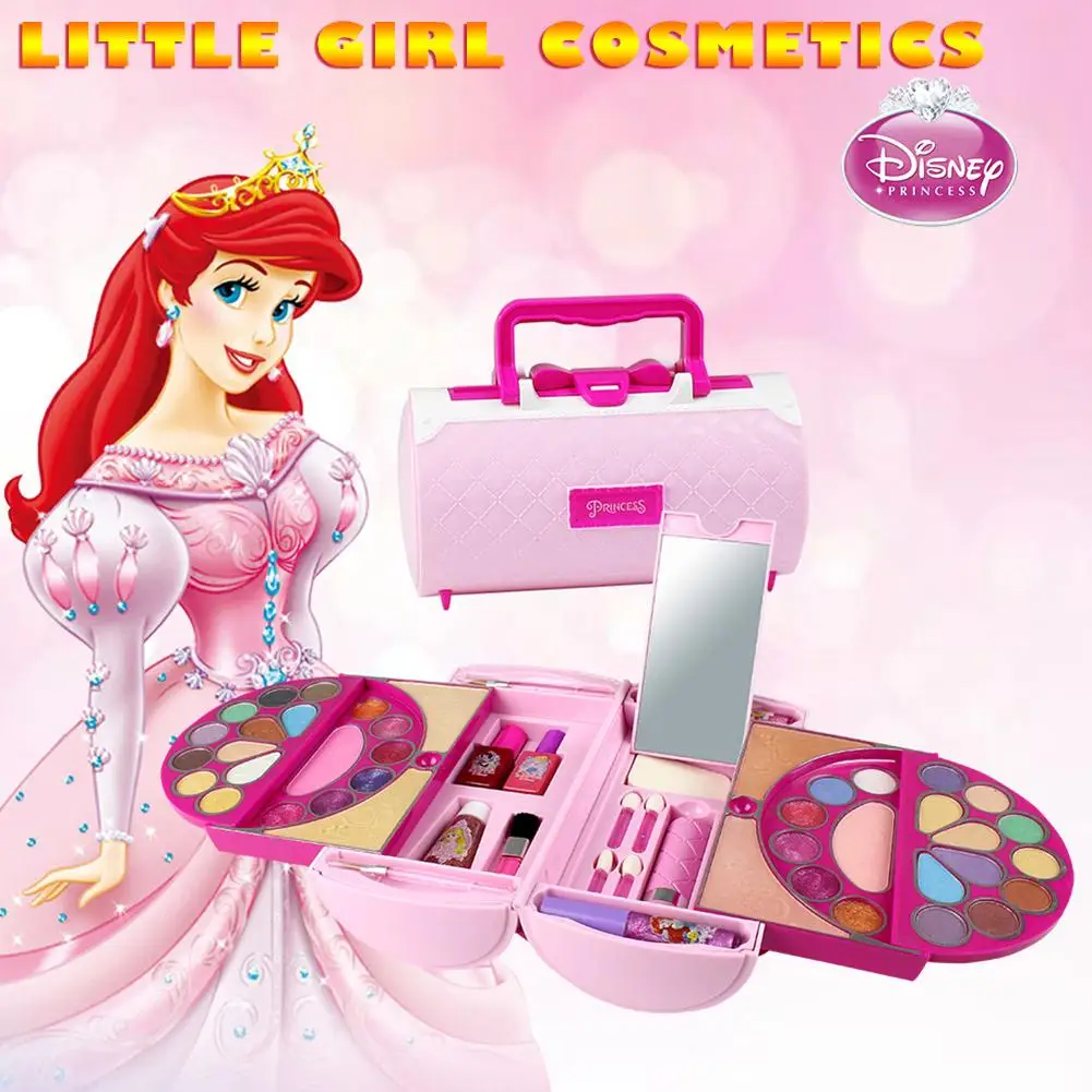 

53pcs/set Cosmetic Kit for Disney Pandora Magic Mirror Series Makeup Toy Ornaments Safe and No Toxic for Girl Practicing Make up
