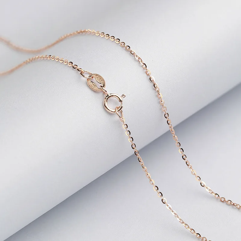Тонкий кабель 0,8 мм толщина 925 пробы Серебряная цепочка Ожерелье 45 см и 40 см длина белый/желтый/розовое золото цвет