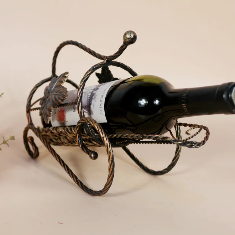 1PC New design decorative wrought iron frame Wine holders European
