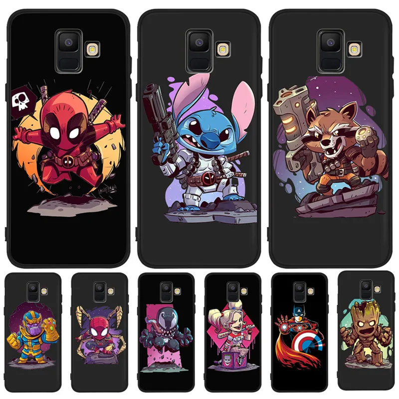 

Marvel venom stitch joker Luxury For Samsung Galaxy A9 A8 A7 A6 A5 A3 J3 J4 J5 J6 J8 Plus 2017 2018 phone Case Cover Coque Etui