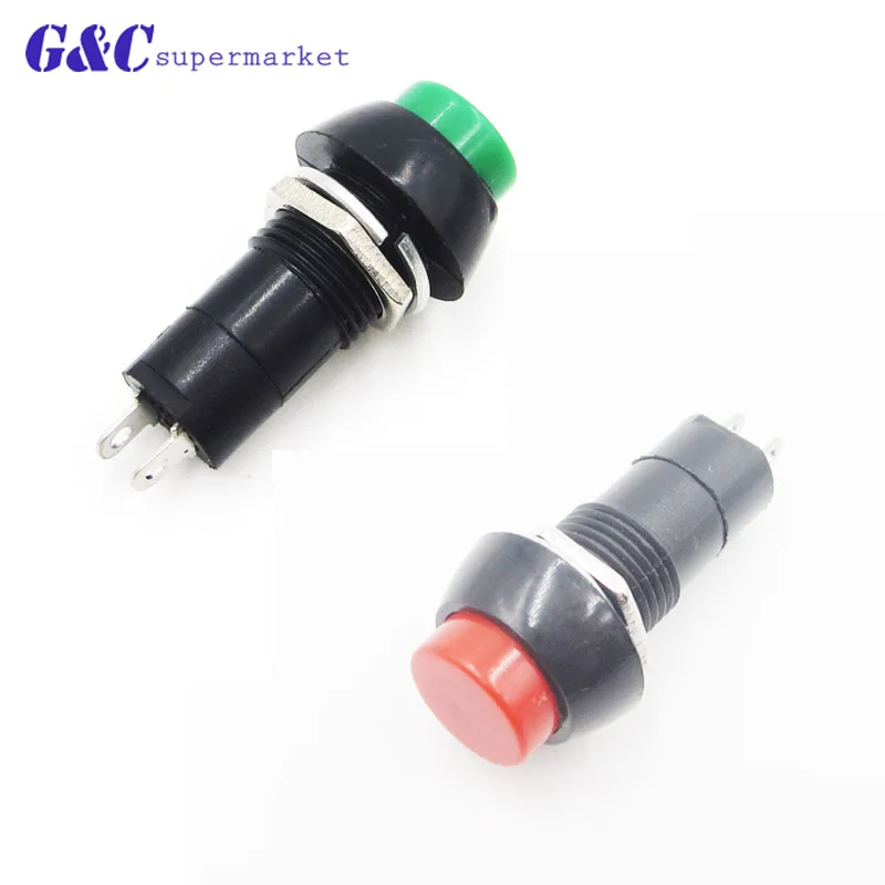 

5PCS 12mm Plastic Push Button Switch Momentary Switchs 3A 250V PBS-11B 2PIN