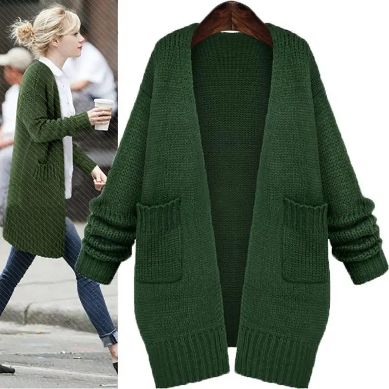 Popular Long Green Cardigan-Buy Cheap Long Green Cardigan