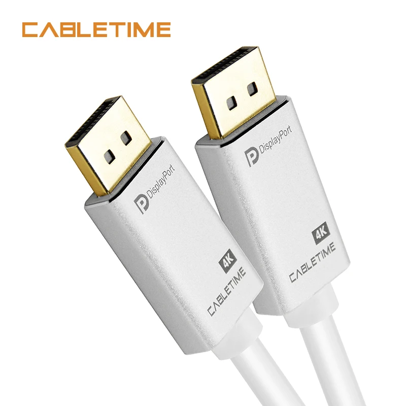 Cabletime DisplayPort Cable M/M PRE DP 4k 60hz DP 1.2 Cable 1m 1.8m 3m DP Gold-plated DP Cable for HDTV Projector PC Camera N163 Cabletime DisplayPort Cable M/M PRE DP 4k 60hz DP 1.2 Cable 1m 1.8m 3m DP Gold-plated DP Cable for HDTV Projector PC Camera N163