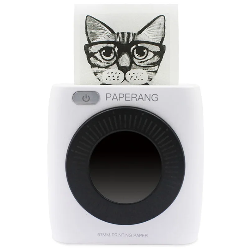 PAPERANG P2 جيب المحمولة طابعة بلوتوث الهاتف الصورة اتصال لاسلكي HD طابعة حرارية للملصقات 3 لفات من الورق الحراري
