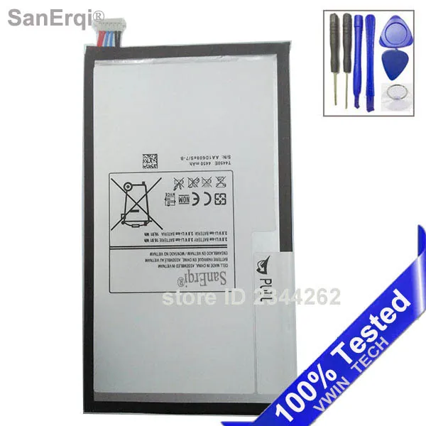 10 шт./лот t4450e Батарея для Samsung Galaxy Tab 3 8.0 T310 T311 T315 SM-T310 SM-T311 E0288 e0396 4450 мАч Планшеты батарея