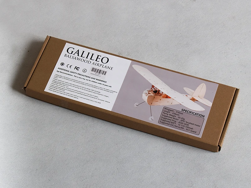 RC самолет лазерной резки Balsa дерево Учебная модель самолета GALILEO верхней части крыла рамки размах крыльев 316 мм Balsa деревянная модель строительный комплект