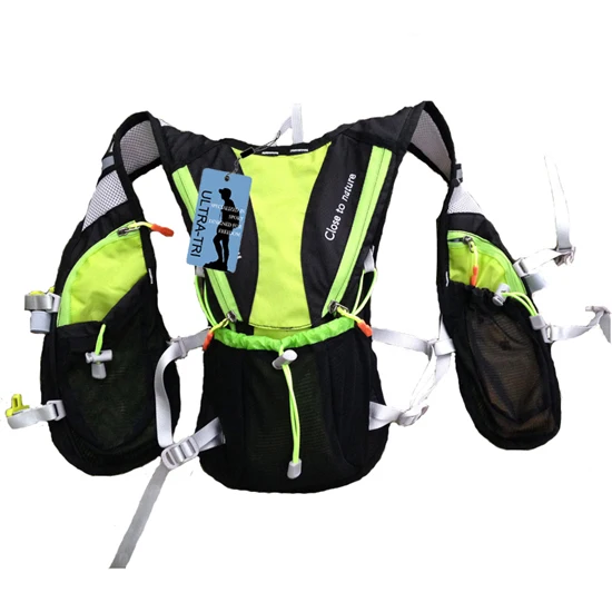 ULTRA-TRI кроссовки для бега рюкзак приспособления для лука походная сумка гонки тренировочная безрукавка пакет 8L - Цвет: Black bag only
