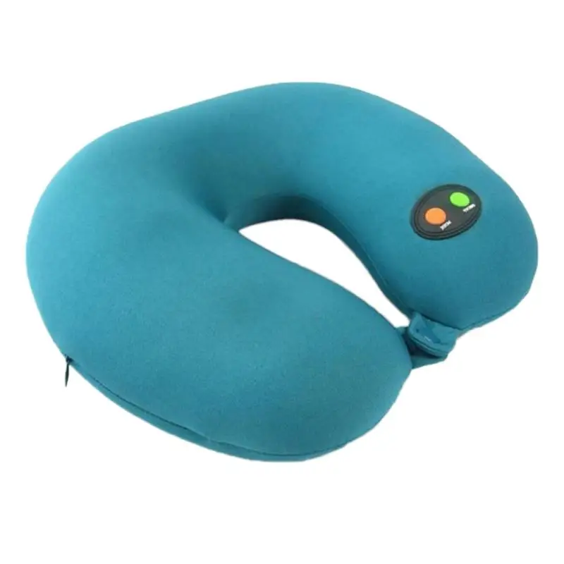 U-образная Массажная подушка для шеи, электрическая вибрационная эргономичная массажер для шеи и головы на батарейках, инструменты для ухода за здоровьем