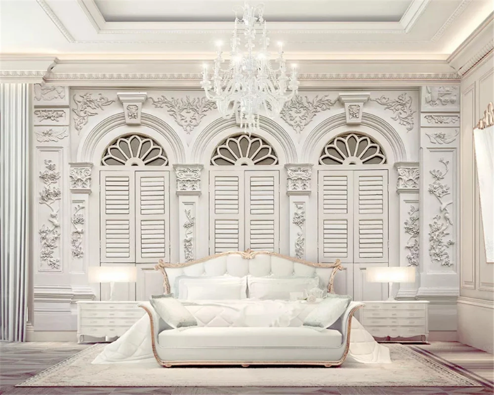 Tanio Beibehang niestandardowe rozmiar ściany papieru piękny biały sklep