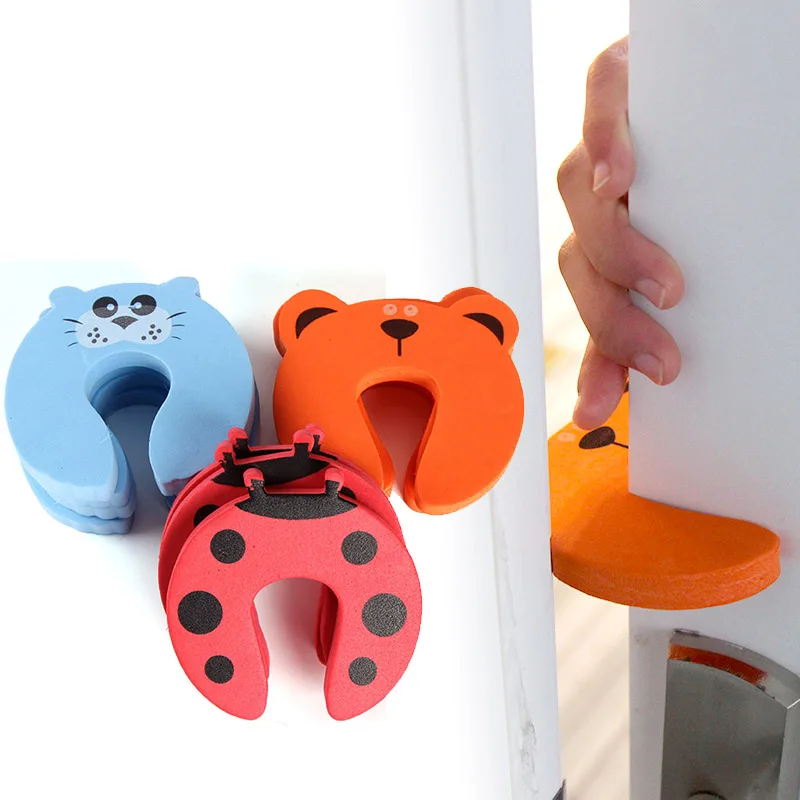 10pcs Colorful Baby Helper Door Stop Finger Pinch Guard Lock Toy Safety