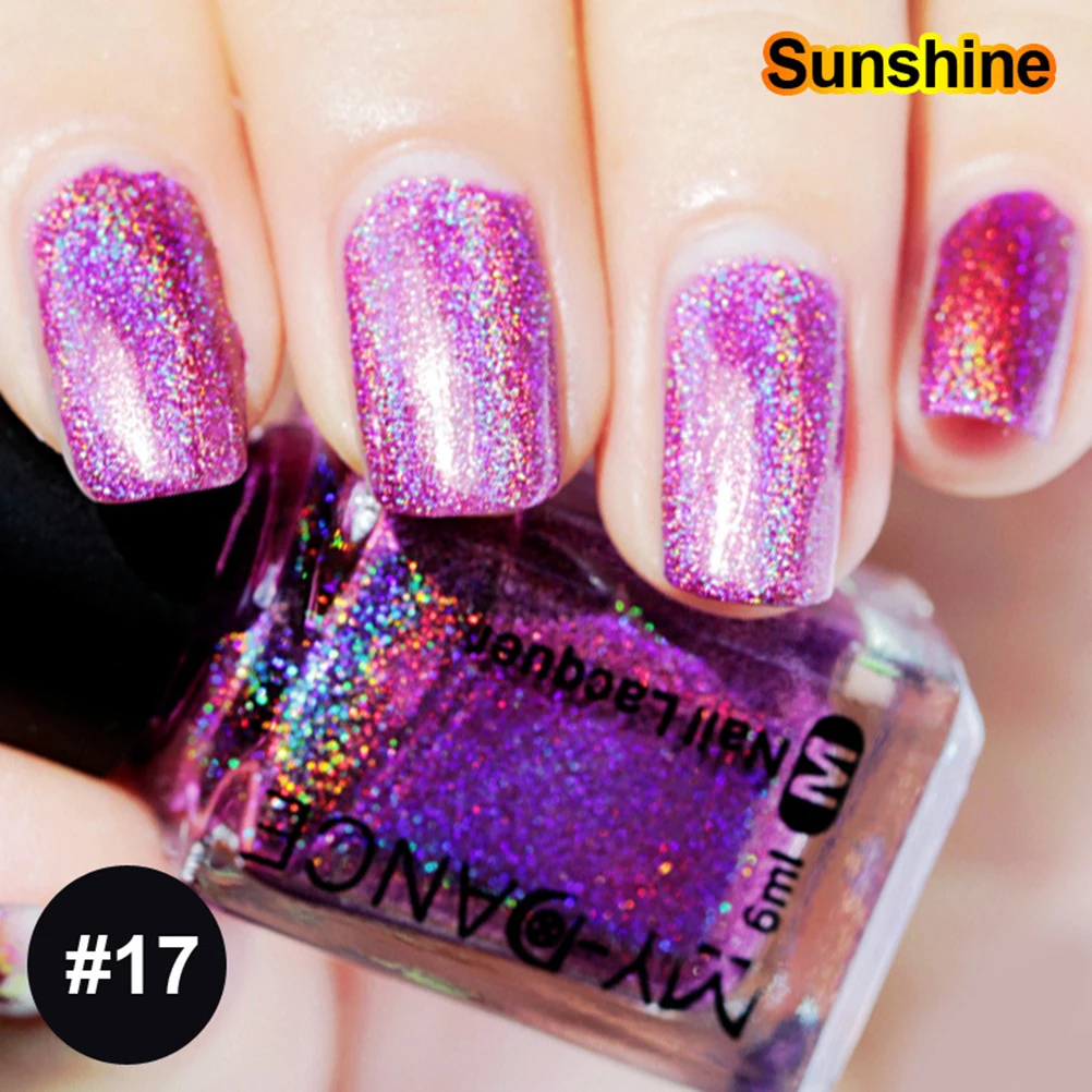 Buy 6ml Nail Polish 18 Colors Varnish Hologram Effect