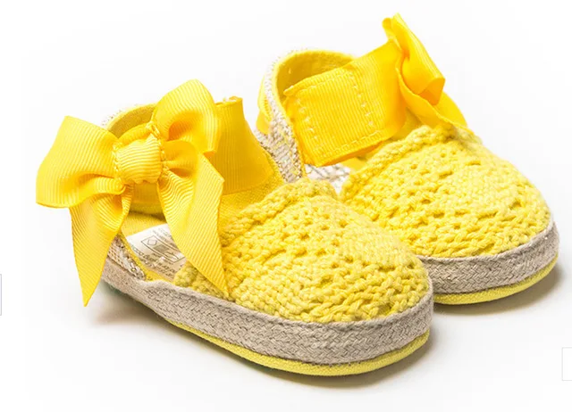 Lovely Infant Toddler Princess First Walkers Newborn Baby Girls Kid Prewalker Soft Soled Shoe Bow Dress Knitting Shoes Footwear 5