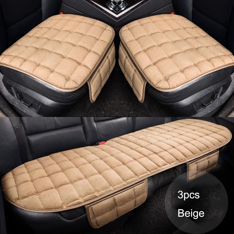 Чехол для автомобильного сиденья, теплый плюшевый Стильный чехол для сиденья, мягкая подушка для Volkswagen PASSAT b5, b6, b7, b8 TIGUAN Polo Lamando - Название цвета: 3 pcs