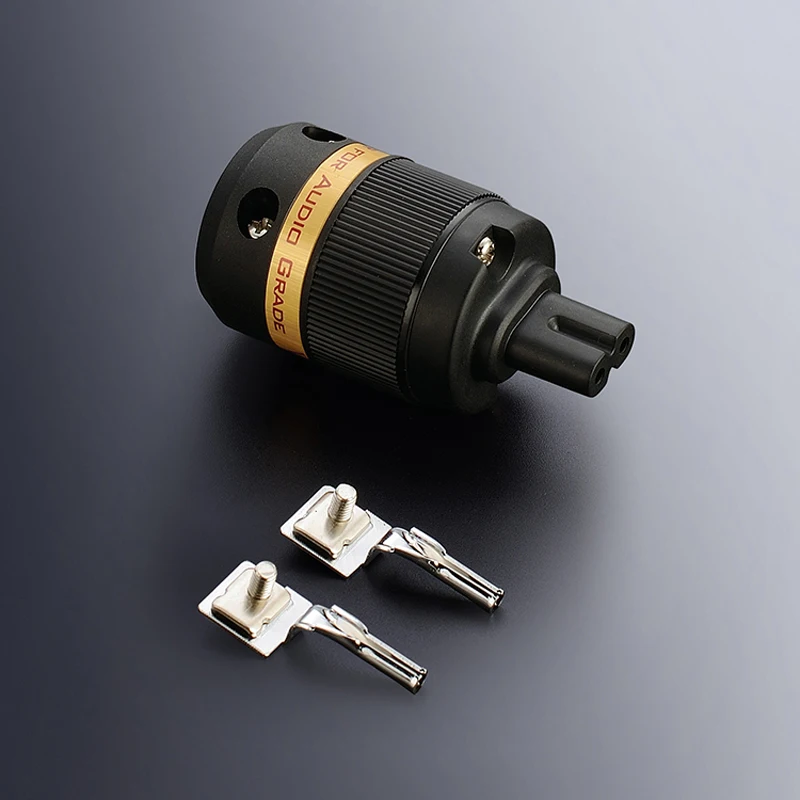 

Free shipping Viborg One pieces VF508S Pure Copper Silver plated AC Power Cord Figure 8 IEC C7 Plug for audio power cable