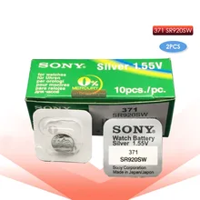 2 шт. sony 371 SR920SW 920 1,55 в батарея для часов SR920SW 371 Кнопка монетница Сделано в Японии