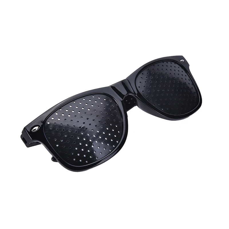 New Arrival Black Unisex Vision Care Pin Hole Eye Exercise Eyeglasses Hole Glasses Eyesight Improve PlasticHigh Quality