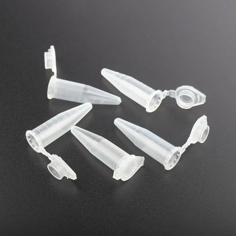 100pcs 0.2ml~10ml Home Garden Storage Clear Plastic Bottles Centrifuge Tube Transparent Bottles Container With Cap