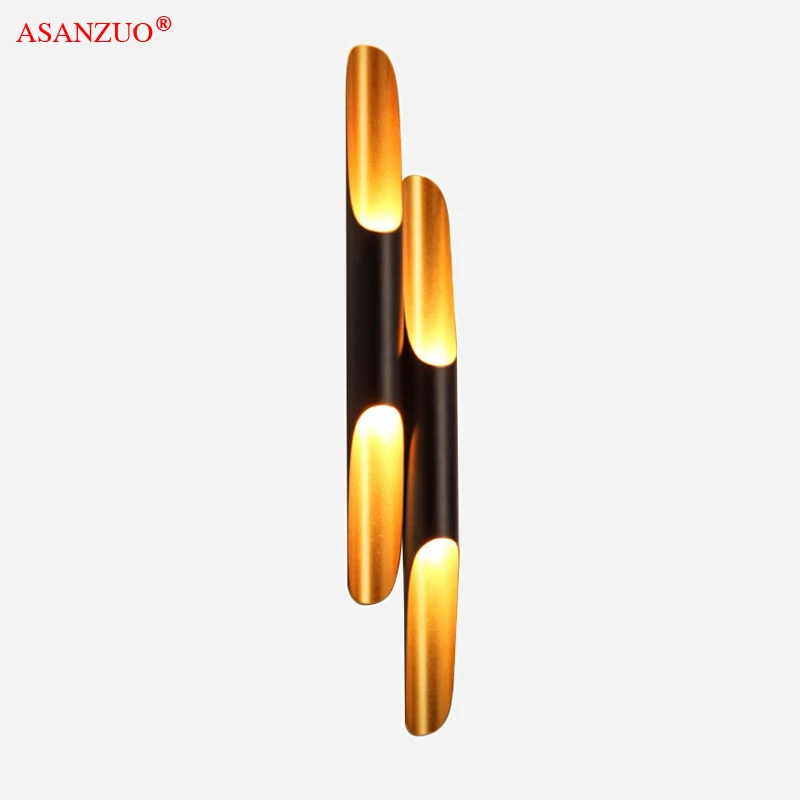  Nordic Industrial retro Wall Lamp Aluminum Circular Tube LED Wall Lights living dining bedroom Home - 32960782632