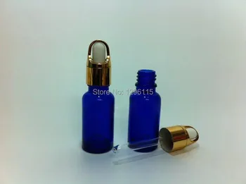 

100Pcs 10ml blue glass of oil bottles dropper bottle filling of essential oils sub-bottling