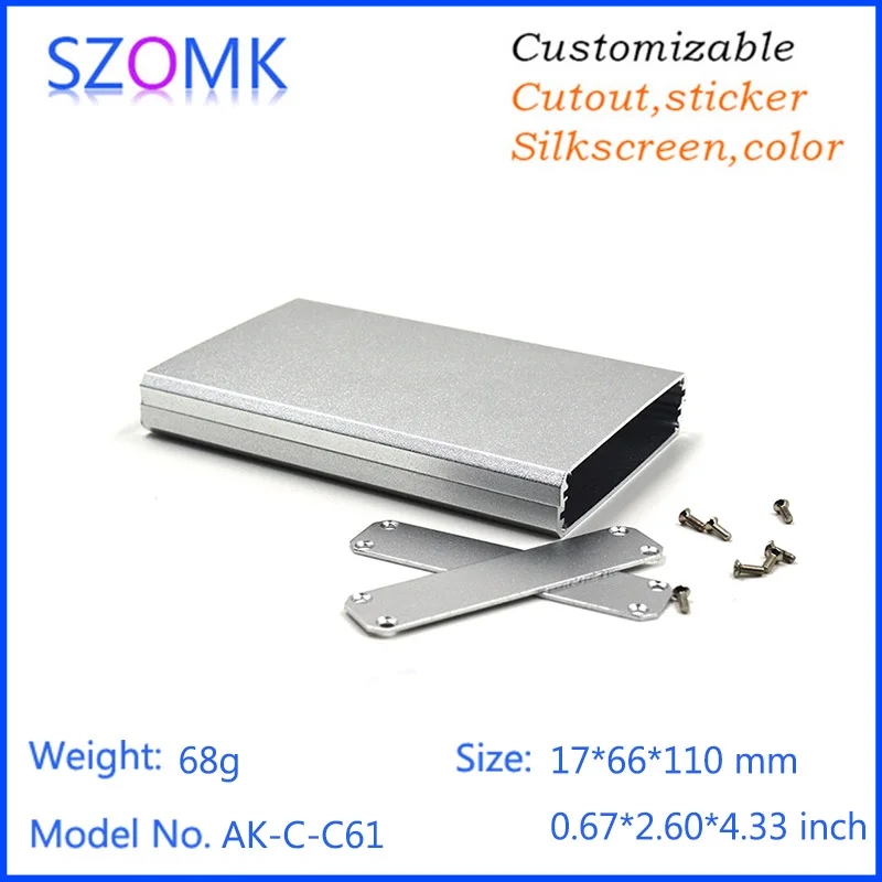

1 pc, 17*66*110mm split type electronics box aluminum small enclosure for GPS tracker switch box aluminum control enclosure
