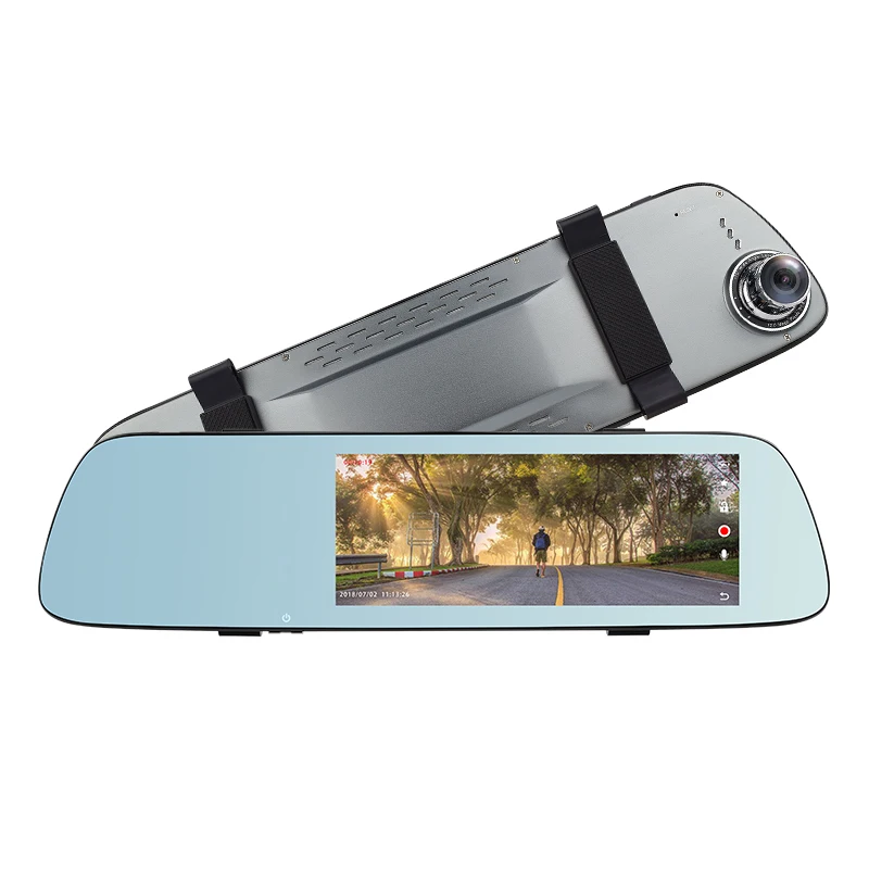 

New 7 Inch Dash Cam With Dual Lens Touch Screen Rear View Camera With Parking Monitor FHD 1080P Car DVR