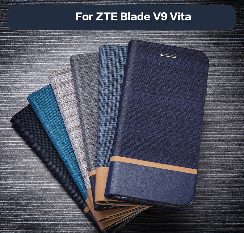Чехол-книжка из искусственной кожи для ZTE Blade V9 Vita мягкая силиконовая накладка на