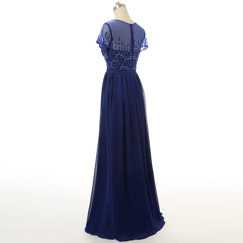 Vestido de festa/шифоновое длинное вечернее платье трапециевидной формы с круглым