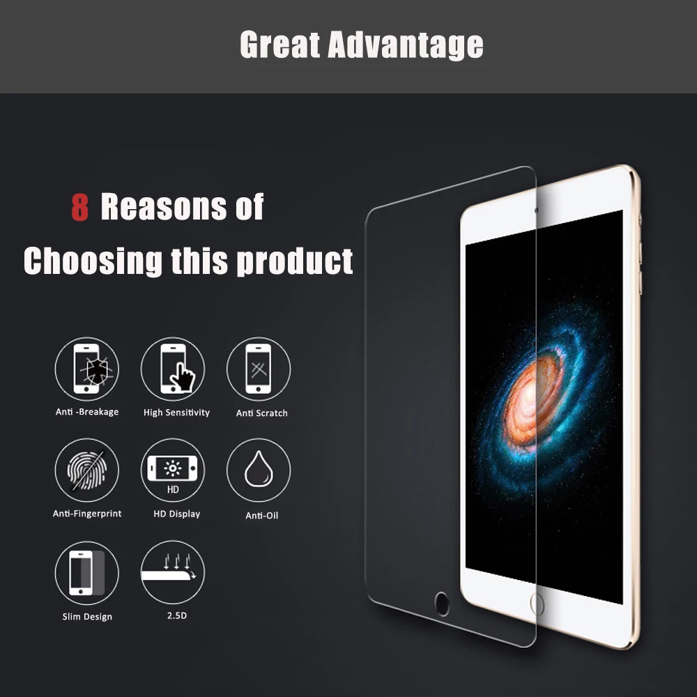 Закаленное стекло для iPad 2/3/4, GOLP прозрачное Защитное стекло для экрана для iPad 4 3 2 пленка