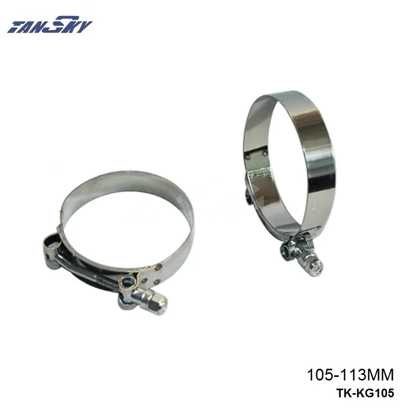 4.0" INCH (105MM-113MM) SILICONE TURBO HOSE COUPLER T BOLT SUPER CLAMP KIT TK-KG105
