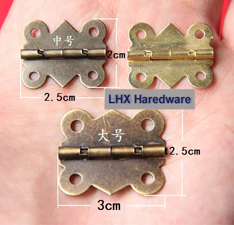 

LHX PAFH-09 LHX Hardware Butterfly 10pcs Antique Zinc Alloy Wooden Gift Box Hinge Printing Packaging Jewelry Box DIY Accessories