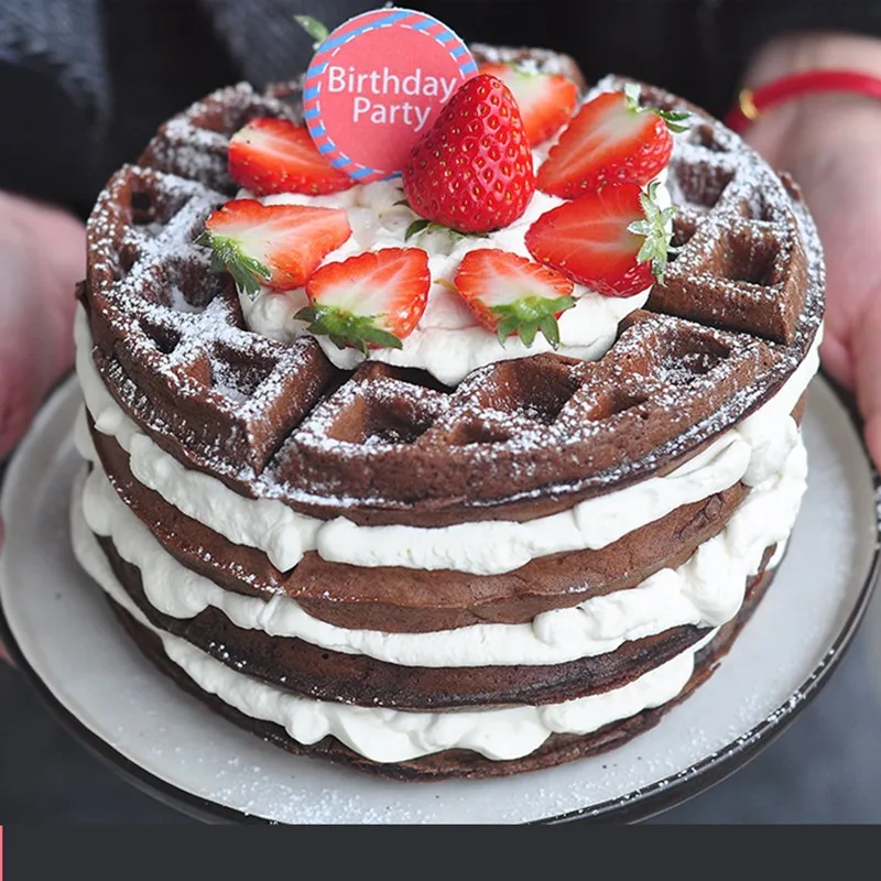 

Delicious Breakfast Waffle Maker Machine EU/AU/UK/US 220V Household Electric Muffin Waffle Baking Machine Good Quality Kitchen
