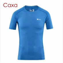 Мужская быстросохнущая Спортивная футболка Caxa, мягкая футболка с защитой от пота для тренажерного зала, фитнеса, Солнцезащитная футболка для занятий спортом на открытом воздухе, футболка для бега, топы для бодибилдинга