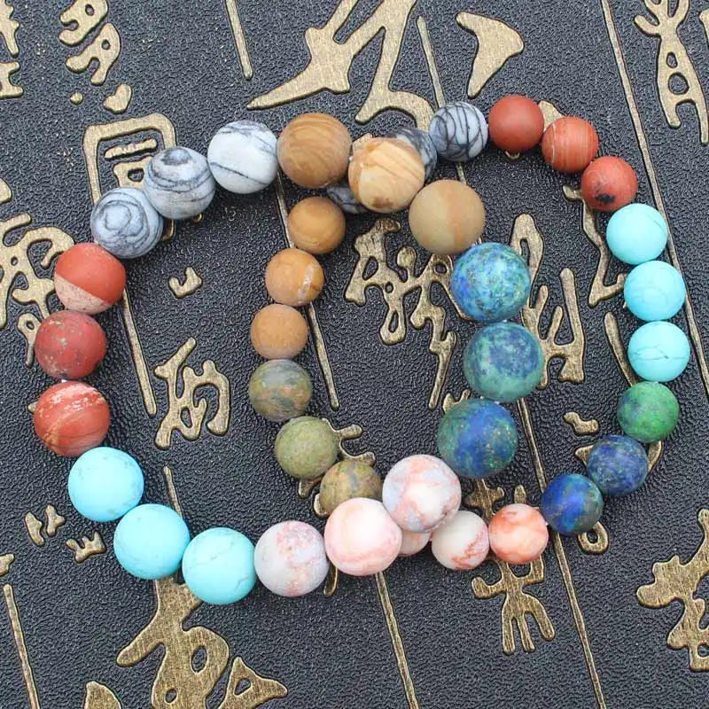 

Multi-color Natural stone Bracelets ,Red stone, Lapis phoenix stone , Red Wed , turquoises