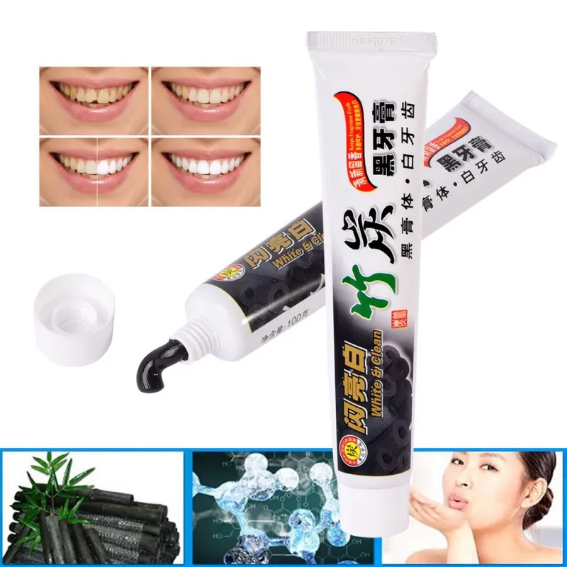 

New Bamboo Toothpaste Charcoal All-purpose Teeth Whitening The Black Toothpaste 100g Tooth Oral Hygiene Dental Care Dropshipping