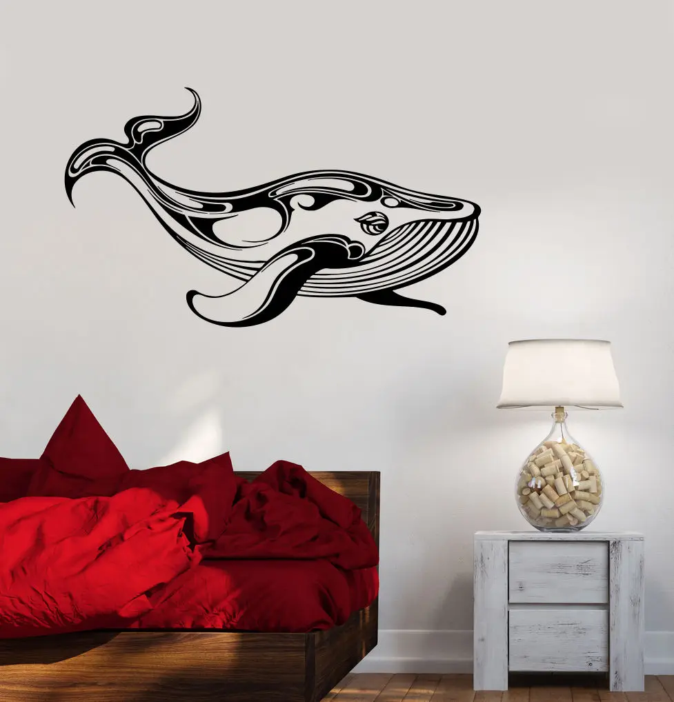 

2016 new Vinyl Wall Decal Whale Marine Animals Ocean Room Art Stickers Mural free shipping