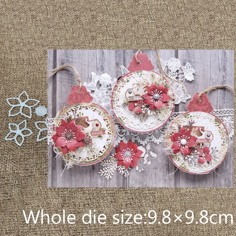 

New Design Craft Metal Cutting Dies cut die new 4pcs flower decoration Scrapbooking Album Paper Card Craft Embossing Die Cuts