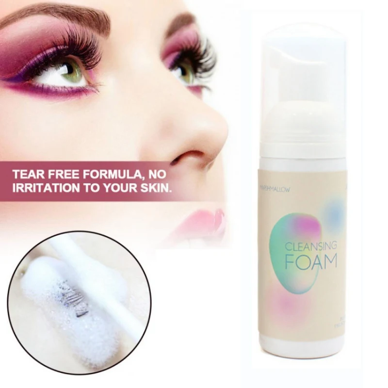 Makeup Remover Eyelash Extension Cleanser Foam Mild Non Irritating Lash